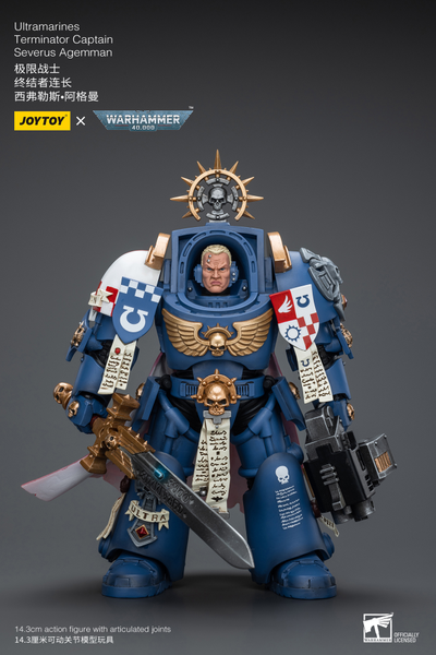 Капитан-терминатор Ультрамаринов (Warhammer 40k) - КОЛЛЕКЦИОННАЯ ФИГУРКА 1/18 Ultramarines Terminator Captain Severus Agemman (JT9916) - JOYTOY