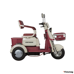 Электротрицикл Rutrike Gelbert Mercury 48V/60V 650Вт бело-красный
