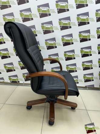 Кресло руководителя ВИП 1Д Н5 КЛ2095 кожа (черный)