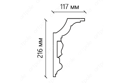Карниз орнаментальный SK156N (наборный)