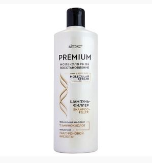 ВИТЭКС PREMIUM Молекулярное Восстановление Шампунь-филлер для волос  11 аминокислот, 450мл