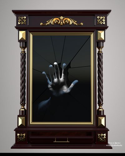 SketchUp, 3d модель рамы для зеркала