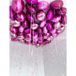 Шары под потолок "Фуксия"  (45 шт)