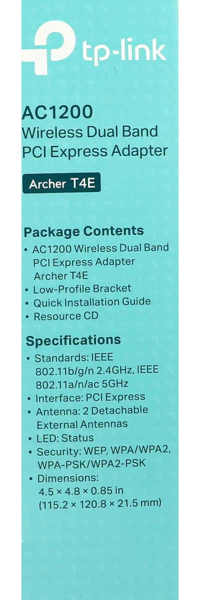 Сетевой адаптер Wi-Fi TP-Link Archer T4E PCI Express