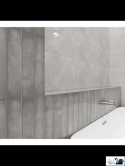 Плитка Azori Bricks Gris 31,5 х 63 см настенная серый