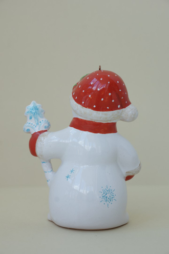 Снеговик с рождественской звездой
