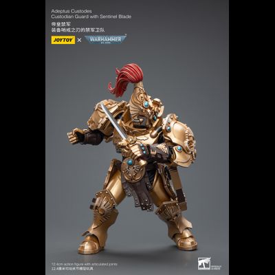 Адептус Кустодес - страж (Warhammer 40k) - КОЛЛЕКЦИОННАЯ ФИГУРКА 1/18 Adeptus Custodes Custodian Guard with Sentinel Blade (JT7837) - JOYTOY