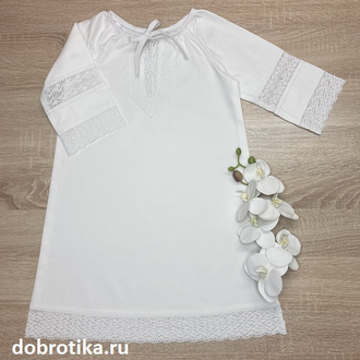 Крестильный набор для девочки модель "Майя", размеры на возраст от 2-х до 14-ти лет, можно вышить любое имя, цена от