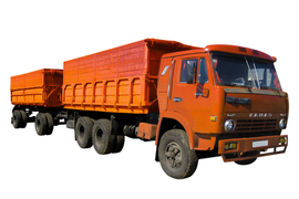 Сцепка чаще всего возит сыпучие грузы - грунт, щебень, песок и другие