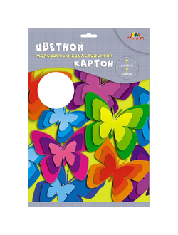 Картон цветной мелованная Апплика А4 в ассортименте 7 цветов (7 листов) 1163300