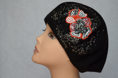 Модный фетровый женский берет Италия Vizio 6119 черный