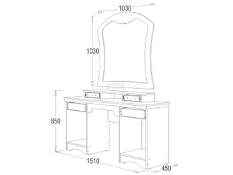 Стол туалетный Ольга 10