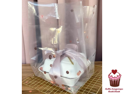 Пакет прозрачный для бенто торта 17х17х35 см