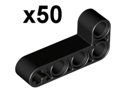 Technic, Liftarm, Modified Bent Thick L-Shape 2 x 4, Black (32140 / 3214026 / 4120017 / 6271825)