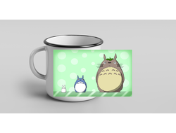 Кружка металлическая эмалированная Мой сосед Тоторо, Totoro №11
