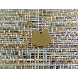 Подвеска кулон кот 30x29мм золотистый