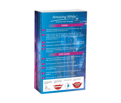 Полоски для отбеливания зубов кислородные Extra Strips, Amazing White, 14 шт.