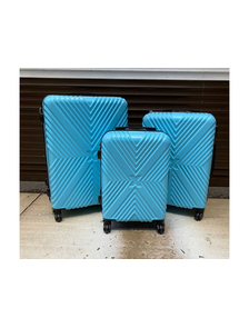 Комплект из 3х чемоданов ABS Х-образный S,M,L голубой