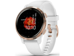 Garmin Venu 2S Rose Gold Bezel with White Case and Silicone Band (010-02429-13 / 010-02429-03)