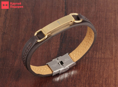 Мужской кожаный браслет