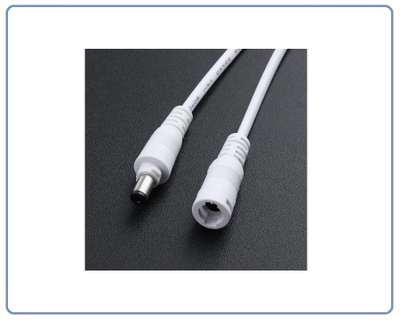 DE-para power 12-24 (2.1/5.5 мм.) Переходник для подключения питания к камере (штекер Ø 5.5мм), с фиксацией соединения (комплект мама и папа) кабель под пайку