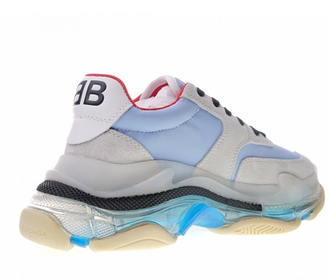 Balenciaga Triple S (БАЛЕНСИАГА) Голубые 2019 Clear Sole женские (36-40)