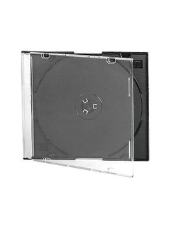 Бокс для CD/DVD дисков Slim Box, 5 шт, VS, прозрачно-черный, CDB-sl5