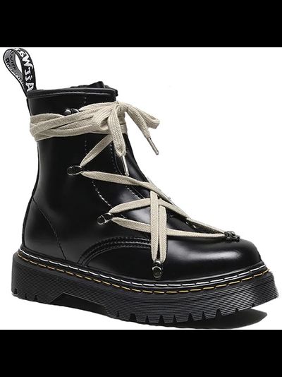 DR MARTENS RICK OWENS 1460 PENTAGRAM BOOTS DOUBLE STITCHING