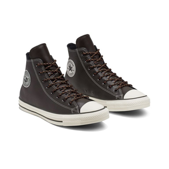 Кеды Converse All Star Tumbled Leather коричневые высокие кожаные