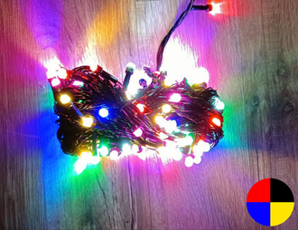 Гирлянда электрическая #113 цвет: мультиколор, белт-лайт, 15м., 140 LED-ламп. ЦЕНА ЗА 10ШТ