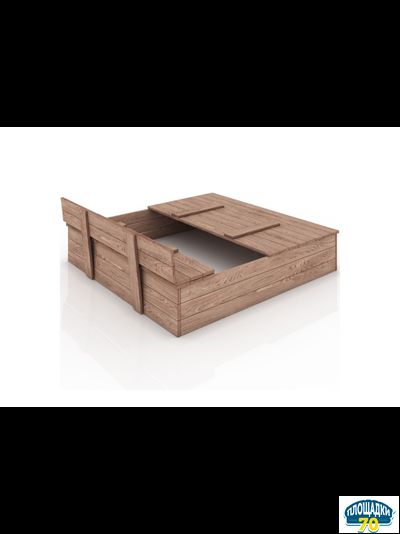 Детская складная песочница "Бабочка" с крышкой и скамейками-лавочками неокрашенная