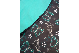 Ткань Рип-стоп, Оксфорд 500D PU1000, принт Бирюзовые бабочки