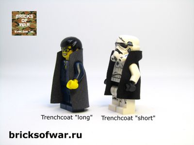 Плащ короткий (цвет: черный) Trenchcoat Short