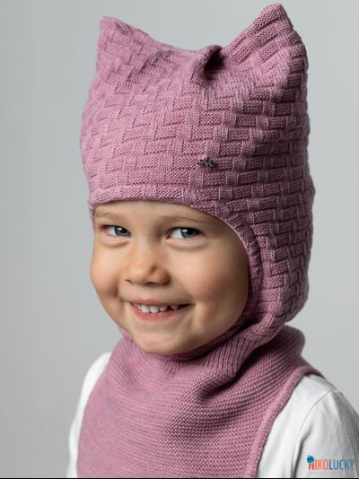 Шапка-шлем 24201-05 х/б подклад, бледно-розовый 52-54