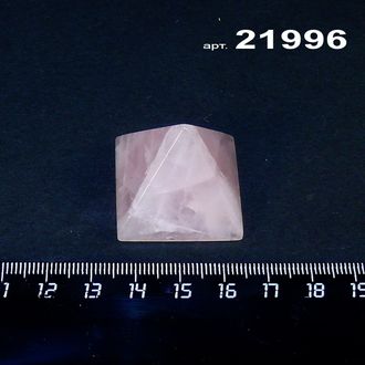 Розовый кварц натуральный (пирамида) арт.21996: 26,1г - 30*30*25мм