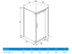 Душевая ширма ER10109H-C1/90*90*200/ квадрат