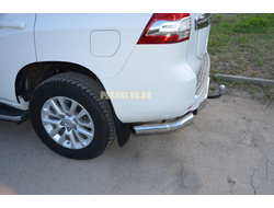 Защита заднего бампера угловая малая d76 для Toyota Land Cruiser Prado 150 (2010-...)