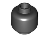 Minifigure, Head Plain - Hollow Stud, Black (3626c / 362626)