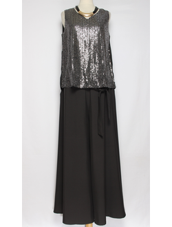 Юбка-брюки "РАСКЛЕШЕННАЯ" чёрная р.46-54