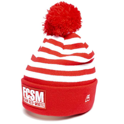 Шапка ФК СПАРТАК красно-белая 00124