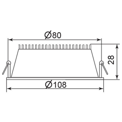 Светодиодный светильник 7W AC230V/50Hz 4000K 560lm  AL527