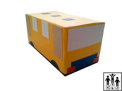 Мягкий модуль Машина "Автобус" желтый