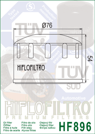 Масляный фильтр HIFLO FILTRO HF896 для Ural (IMZ-8.1040-01090)