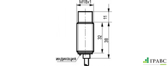 Индуктивный датчик ISN F4A-31P-8-LZ