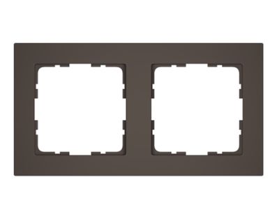1L1002SH Рамка двойная матовый шоколад