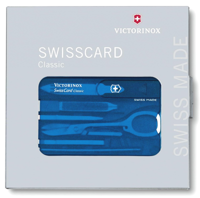 Швейцарская карточка VICTORINOX SwissCard Sapphire, синяя 0.7122.T2