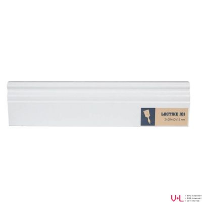 Плинтус МДФ под покраску Arbiton Loctike 101 фигурный