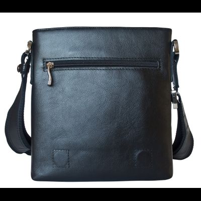 Кожаная мужская сумка Vallecorsa black (арт. 5044-01)