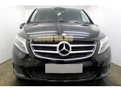 Защита радиатора Mercedes-Benz V-Klass II 2014- black
