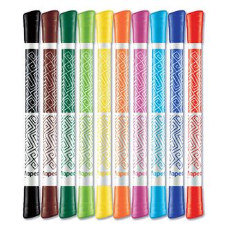 Фломастеры двусторонние MAPED (Франция) "Color'peps Duo" 10 цветов, пишущие узлы 2 и 3,9 мм, суперсмываемые, 849010, 3 набора
